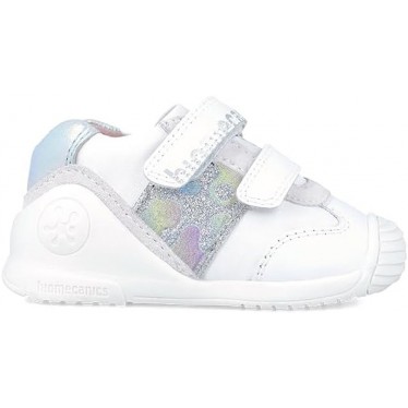ZAPATILLA BIOMECANICS GLITTER PRIMEROS PASOS 242112 BLANCO