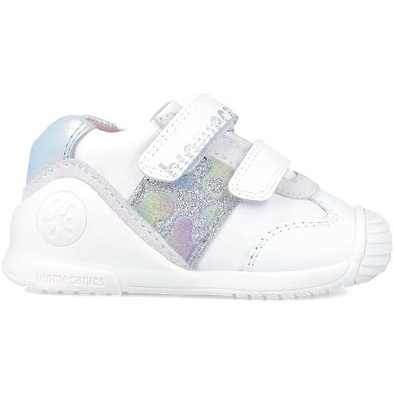 ZAPATILLA BIOMECANICS GLITTER PRIMEROS PASOS 242112 BLANCO