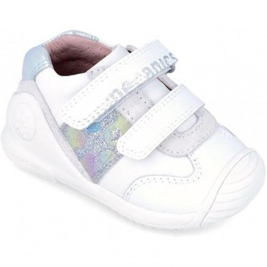 ZAPATILLA BIOMECANICS GLITTER PRIMEROS PASOS 242112 BLANCO