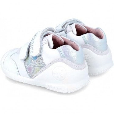 ZAPATILLA BIOMECANICS GLITTER PRIMEROS PASOS 242112 BLANCO