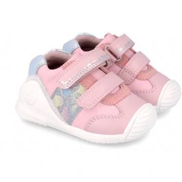 ZAPATILLA BIOMECANICS GLITTER PRIMEROS PASOS 242112 CUARZO