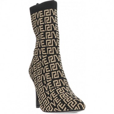 Botín para mujer de EXE SHOES garda521 knit BLACK_BEIGE