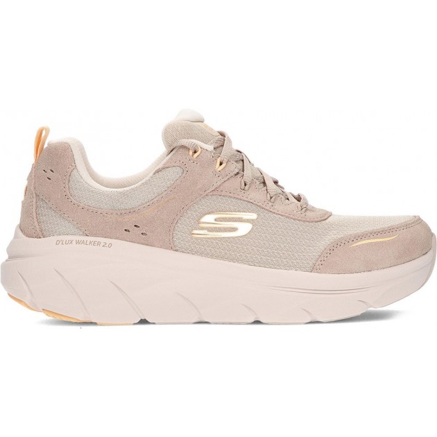 Deportiva para mujer de SKECHERS 150108 walker TAUPE_ORANGE Deportiva para mujer de SKECHERS 150108 walker TAUPE_ORANGE