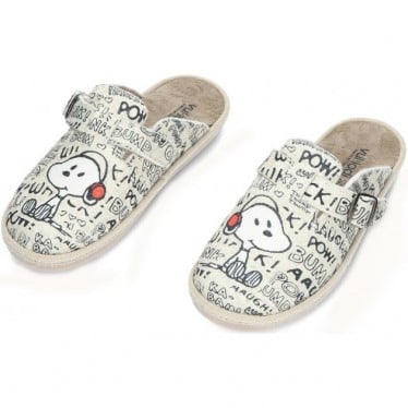 Pantuflas para mujer de VULLADI 6396 fle snoopy CRUDO