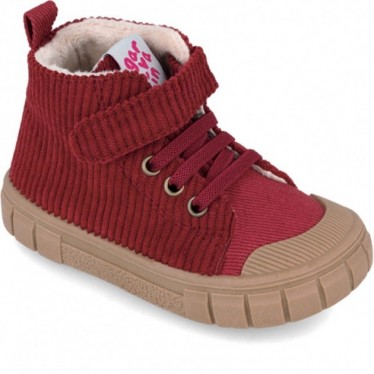 Botines para chica Garvalín 241321G Pana GRANATE