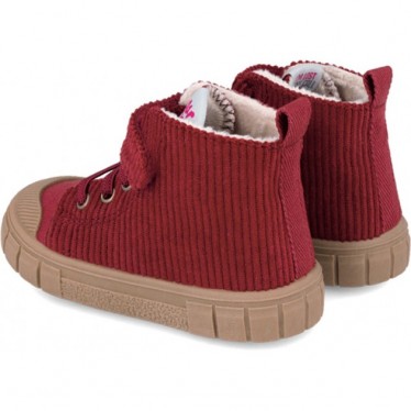 Botines para chica Garvalín 241321G Pana GRANATE
