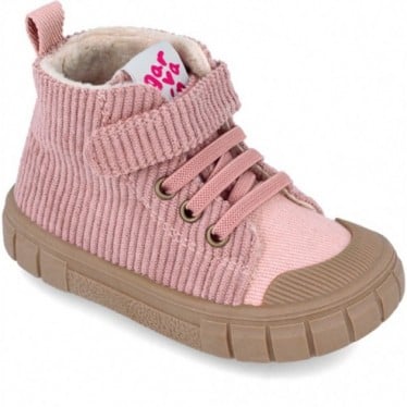 Botines para chica Garvalín 241321G Pana ROSA