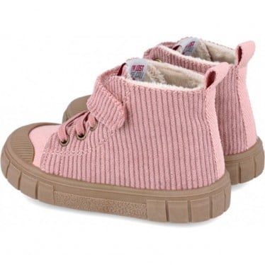 Botines para chica Garvalín 241321G Pana ROSA