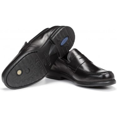 FLUCHOS 8721 SIMON NATURAL MOCASIN HOMBRE NEGRO
