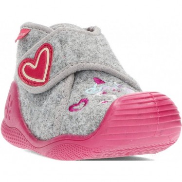 Pantuflas para niña de BIOMECANICS 241151 fieltro GRIS