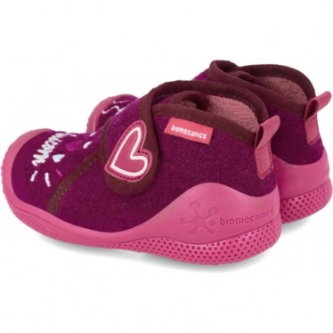 Pantuflas para niña de BIOMECANICS 241151 fieltro CIRUELA