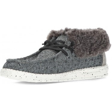 BOTINES DUDE WENDY FOLD STITCH COZY BLACK
