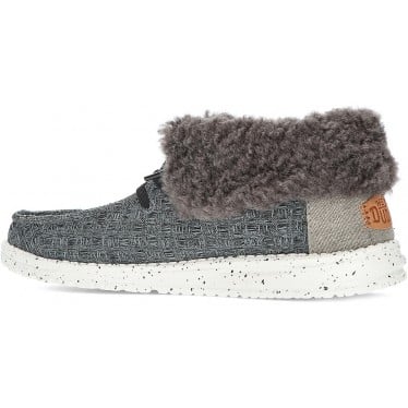 BOTINES DUDE WENDY FOLD STITCH COZY BLACK