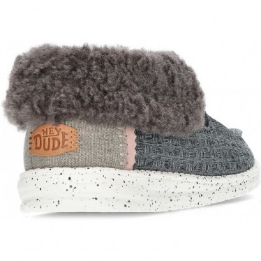 BOTINES DUDE WENDY FOLD STITCH COZY BLACK