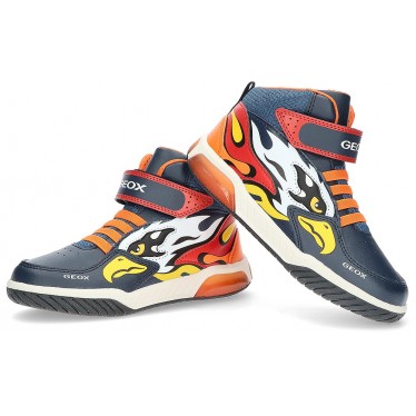 BOTINES AGUILA GEOX J369CB NAVY_ORANGE