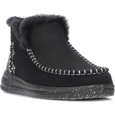BOTINES DUDE DENNY FAUX SHEARLING 40208 BLACK