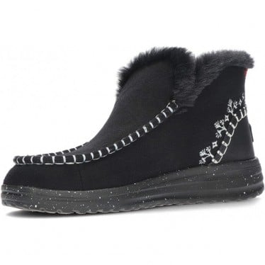 BOTINES DUDE DENNY FAUX SHEARLING 40208 BLACK