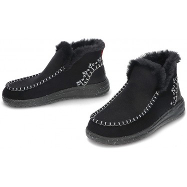 BOTINES DUDE DENNY FAUX SHEARLING 40208 BLACK