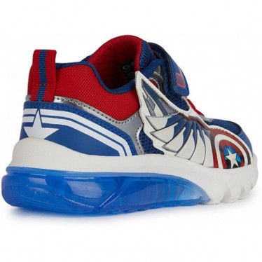 DEPORTIVA CON LUZ GEOX CIBERDRON CAPT AMERICA J45LBB BLUE_RED
