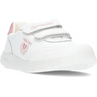 Zapatilla colegial niña Pablosky 203907 BLANCO