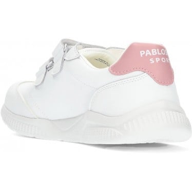 Zapatilla colegial niña Pablosky 203907 BLANCO