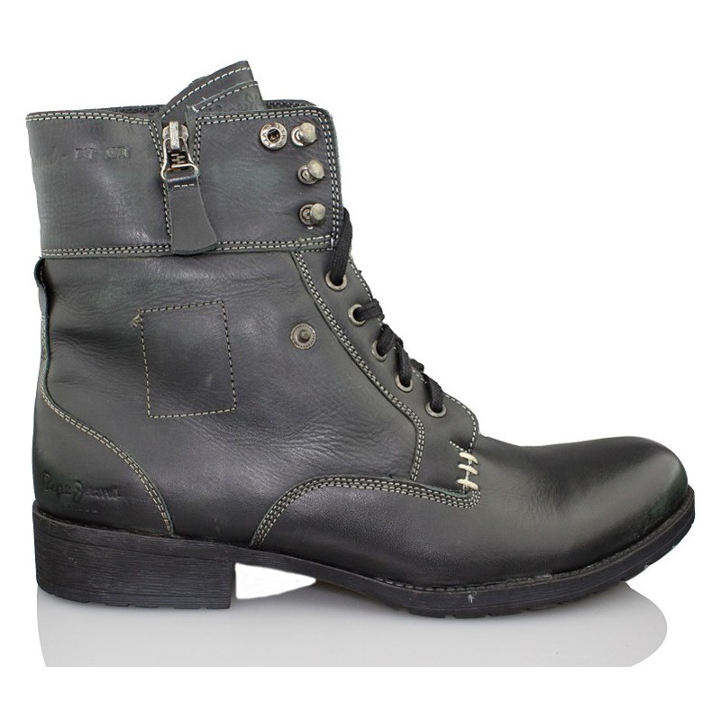 PEPE JEANS BLACK LACE BOOT  NEGRO