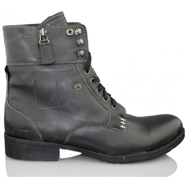 PEPE JEANS BLACK LACE BOOT NEGRO