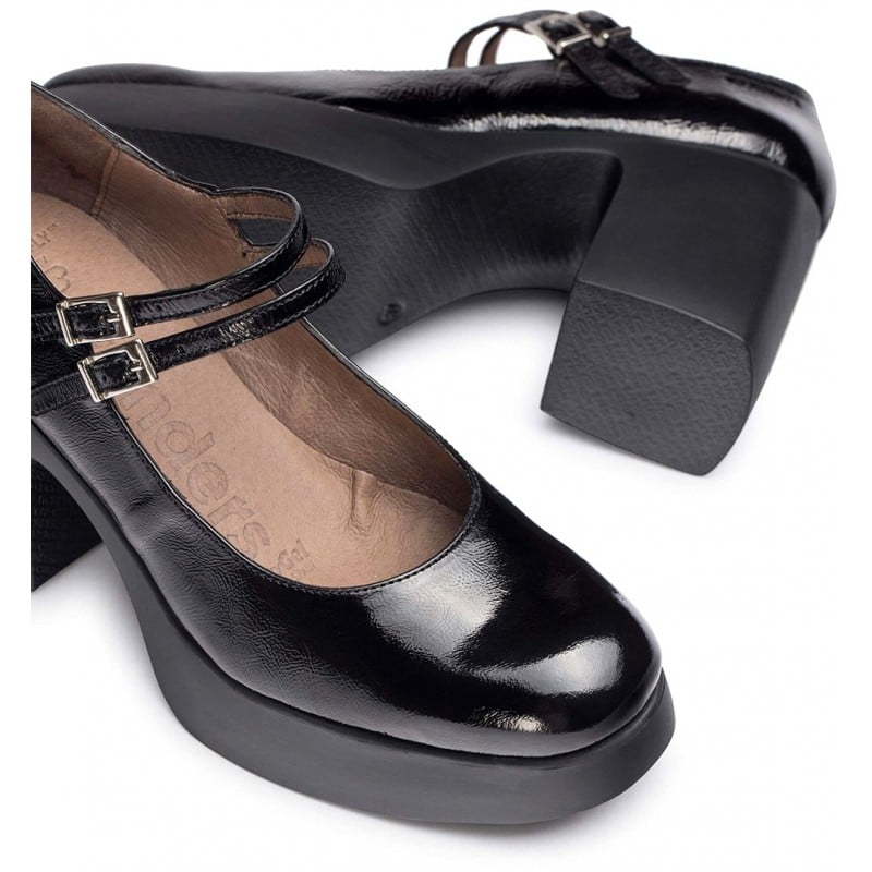 Mercedita con tacón Wonders H-4960 Lady NEGRO