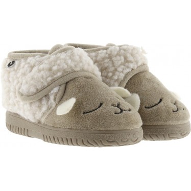 PANTUFLAS VICTORIA NIÑOS 105119 BEIGE