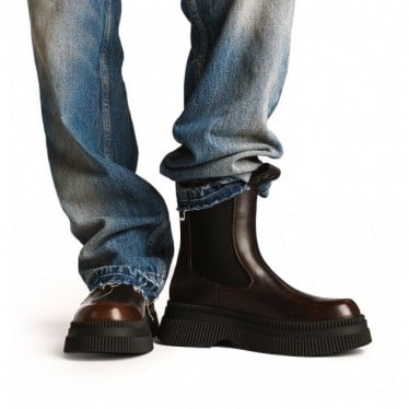 Botas Victoria 1301104 Dublin Chelsea efecto piel MARRON