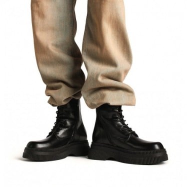 Botas Victoria 1301103 Dublin Cordones efecto piel NEGRO