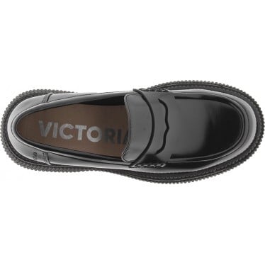 Mocasines Victoria 1301101 Dublin Brillo efecto piel NEGRO