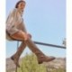 Botas altas para mujer de PEDRO MIRALLES 28161 ante strech TAUPE