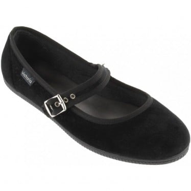 Bailarina VICTORIA Oda Mercedes Terciopelo 104913 NEGRO