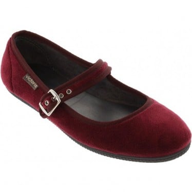 Bailarina VICTORIA Oda Mercedes Terciopelo 104913 BURDEOS