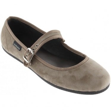 Bailarina VICTORIA Oda Mercedes Terciopelo 104913 BEIGE