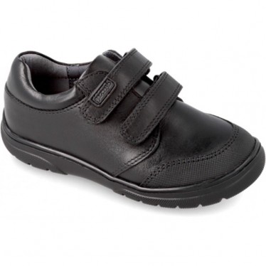 Deportiva colegial para chico Garvalín 211701 Autoadherente NEGRO_A054