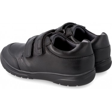Deportiva colegial para chico Garvalín 211701 Autoadherente NEGRO_A054