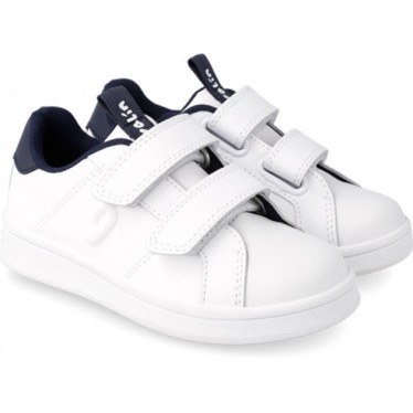 Sneaker colegial para chico Garvalín 231750 Cool BLANCO_AZUL_A057