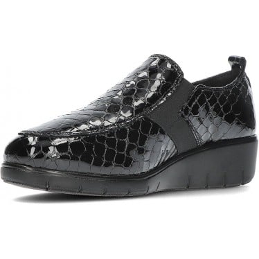 Mocasines para mujer Doctor Cutillas 60338 Elásticos NEGRO