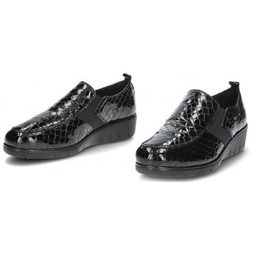 Mocasines para mujer Doctor Cutillas 60338 Elásticos NEGRO