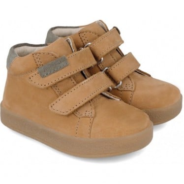 Botines para chico Garvalín 241315 Autoadherente CAMEL
