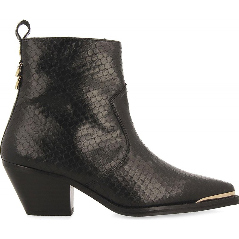 Botines de piel estilo cowboy GIOSEPPO SMYRNA 73230 NEGRO