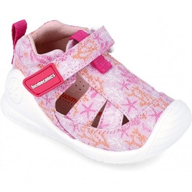 SANDALIA BIOMECANICS LONA ESTAMPADO 242181-A LILA