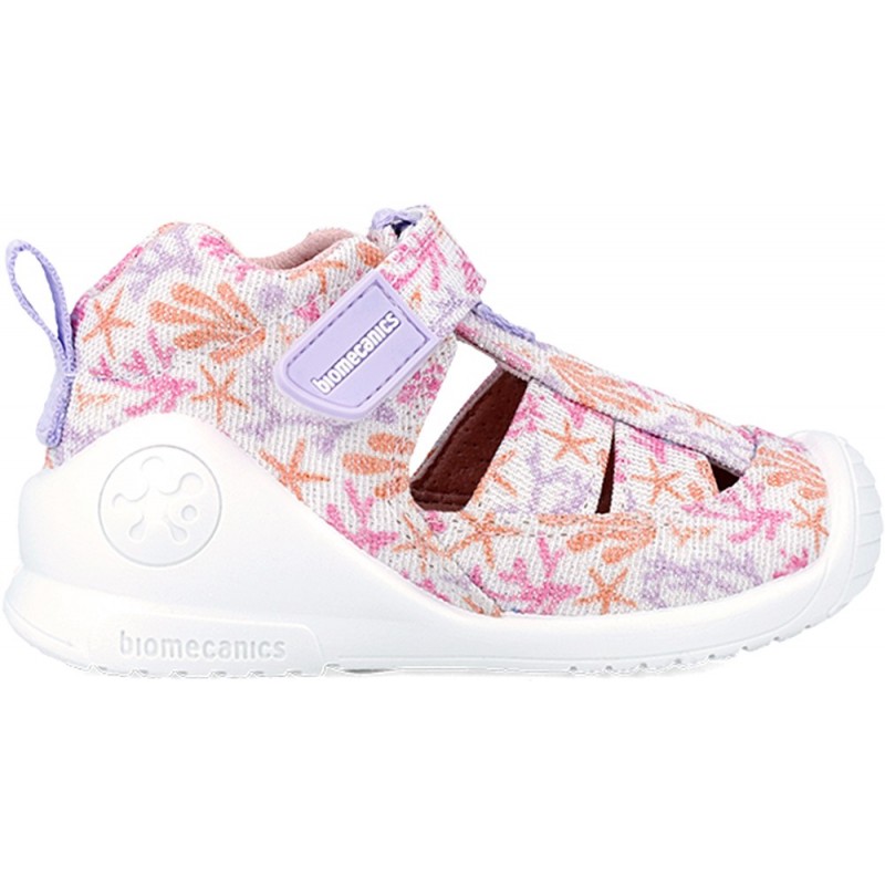 SANDALIA BIOMECANICS LONA ESTAMPADO 242181-A BLANCO