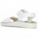 Sandalia para niña con hebilla GEOX Costarei J15EAB WHITE