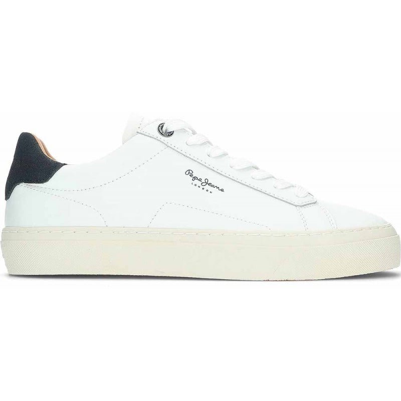 Zapatillas de piel para hombre Pepe Jeans PMS30930 WHITE