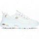 Zapatillas de mujer Skechers D Lites Fresh Start 11931 WHITE_ROSE_GOLD