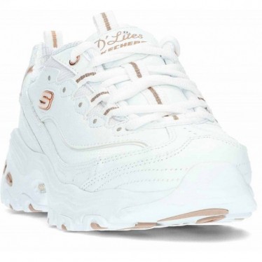 Zapatillas de mujer Skechers D Lites Fresh Start 11931 WHITE_ROSE_GOLD