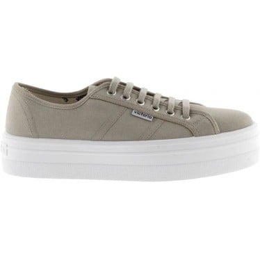 DEPORTIVAS VICTORIA DE LONA PARA MUJER 109200 BEIGE